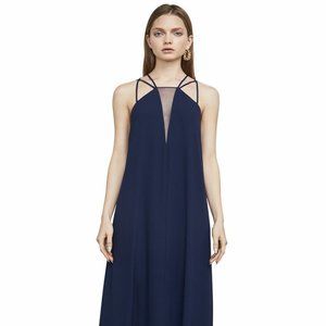 NWT BCBG MAXAZRIA Karina Sleeveless Straps Navy Blue Maxi Dress/Gown